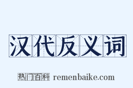 汉代反义词是什么意思的图片